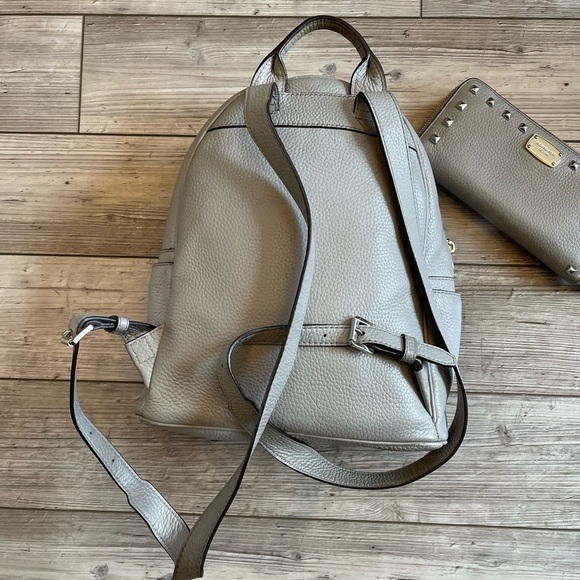 Michael Kors Gray Studded Backpack - Picture 3 of 7